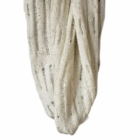 Express Beige Knit Infinity Scarf - Picture 2 of 3